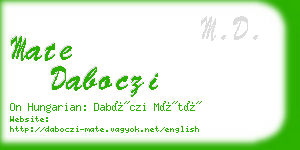 mate daboczi business card